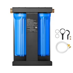 RV Water Filtration System, 2-Cartridge Water Filter System for Campers, Remove Chlorine, Bad Tastes, Odors, and Most Contaminants