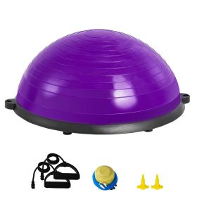 Half Exercise Ball Trainer, 23 inch Balance Ball Trainer, 660lbs Stability Ball, Yoga Ball with Resistance Bands & Foot Pump