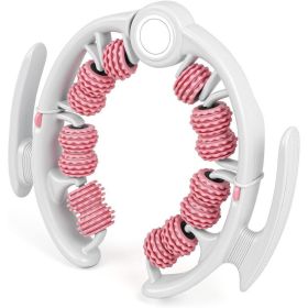 Anti-Cellulite Massage Roller Lymphatic Drainage Deep Tissue Fascia Blaster Muscle Roller For Legs Buttocks Body Sculpting Skin Smoothing Massage (Option: Whit and pink)